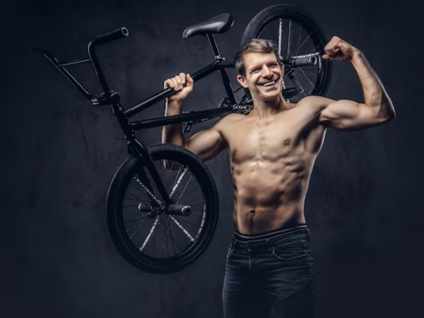 Cycling abdominal muscles six pack