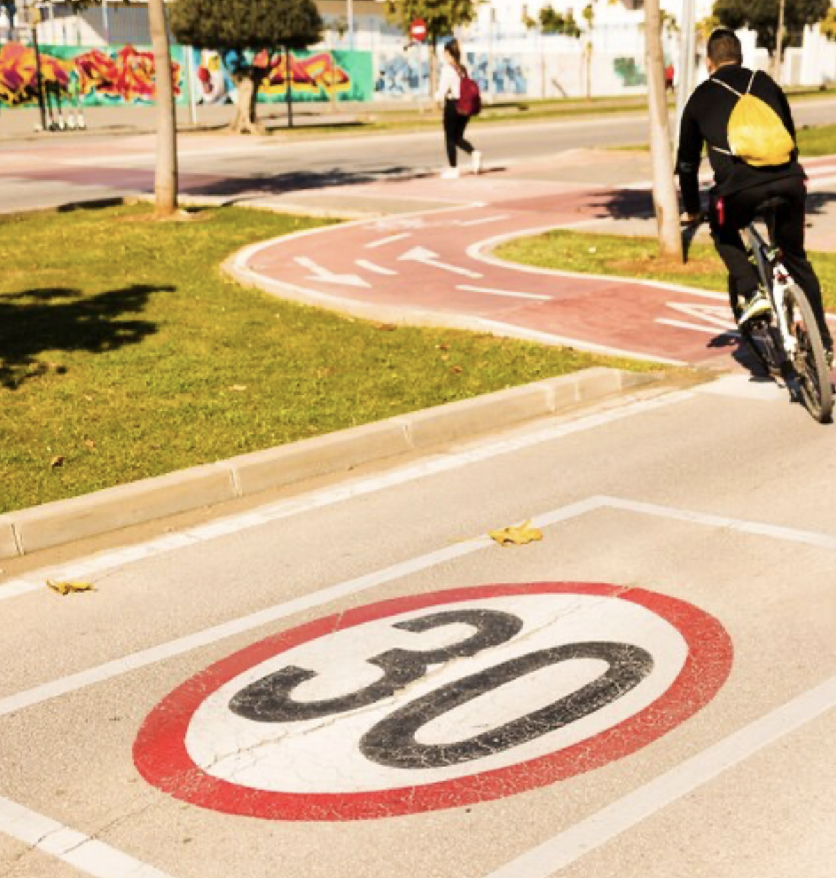 Bike lane cycle path